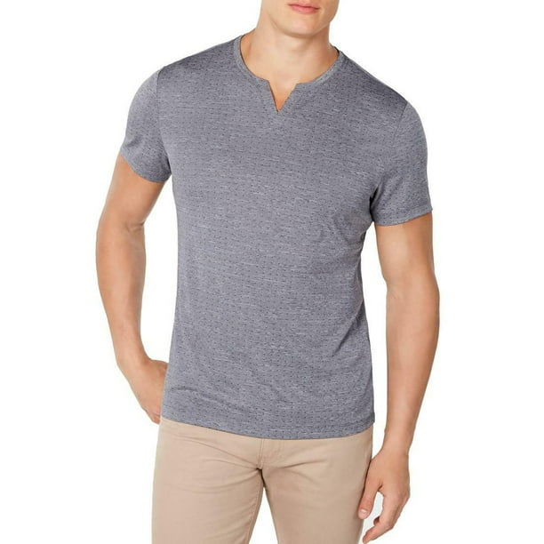 Zimaes-Men V-Neck Ethinic Style Plus-Size Short Sleeve Top T-Shirt 